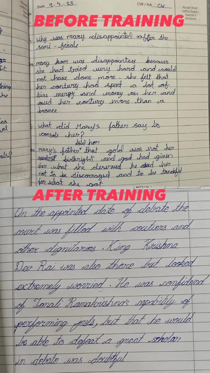 Before and after – Kids Handwriting